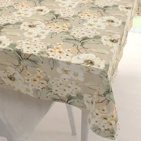 Biante Dekoračný obdĺžnikový obrus PML-106 Maľované kvety na béžovom 140x180 cm