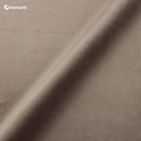 Čalúnená dvojlôžková posteľ taupe s úložným priestorom s roštom 180x200 cm Hauke – Makamii