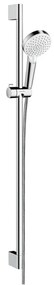 Hansgrohe Crometta - Sprchová sada Vario so sprchovou tyčou 90 cm, biela/chróm 26536400