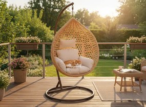 Závesné kreslo RELAX naturálne / béžové / hnedé FAT4804