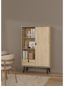 Vitrína v dekore duba v prírodnej farbe 102x162x40 cm Ry – Tvilum