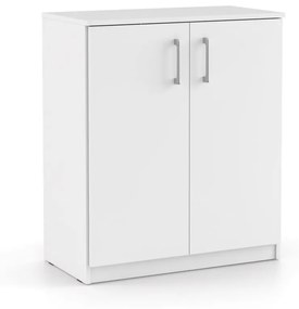 DREVONA Komoda s dvierkami biela BASIC KOM 2DV