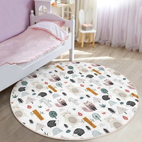 Biely detský koberec ø 80 cm Comfort – Mila Home