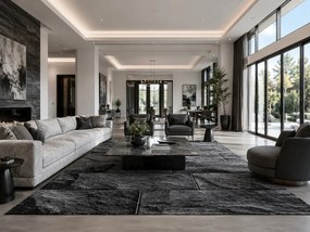 Ayyildiz, Kusový koberec Parma 9250 black, 80x150, šedá, chodba / predsieň