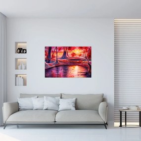 Obraz čarovného lesa (90x60 cm)