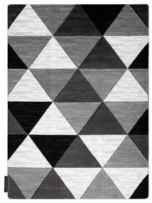 Kusový koberec ALTER Rino trojuholníky sivý
