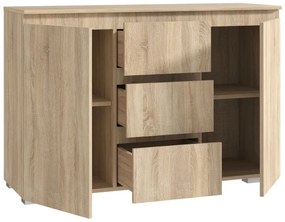 Komoda 120 cm, farba dub sonoma