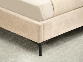 Manželská posteľ 160 cm Creame 160 (béžová + čierna). Akcia -48%. Vlastná spoľahlivá doprava až k Vám domov. 1137382