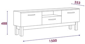 TV stolík/skrinka Kedime (biela) . Vlastná spoľahlivá doprava až k Vám domov. 1095381