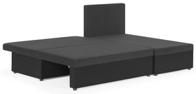 Rozkládací rohová sedací souprava ROLO Šedá/Černá