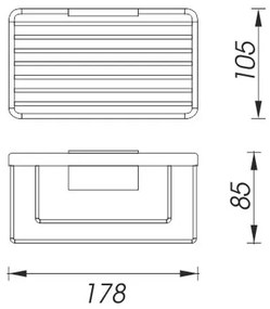NIMCO Ki 14015-26 - Nástenná polica do sprchy KIBO lesklý chróm