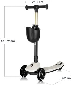 Lionelo - Detská kolobežka MEY 3xAAA piesková