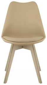 Set troch jedálenských stoličiek MARK tmavobéžový / béžový (3 ks)