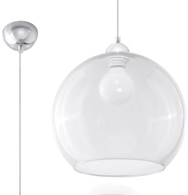 Závesné svietidlo Ball, 1x transparentné sklenené tienidlo