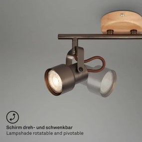 Brilo - LED bodové svietidlo TAHUN 2xGU10/5W/230V hnedé