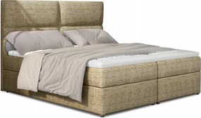 Manželská posteľ Boxspring 185 cm Alyce (béžová) (s matracmi)