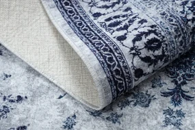 Koberec MIRO 51822.812 Rozeta s rámom, protišmykový, prateľný, modro-biely