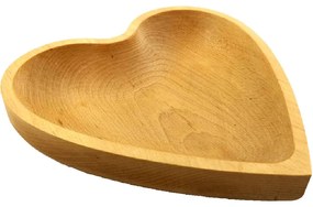 AMADEA Drevená miska v tvare srdca, masívne drevo, rozmer 25x25x4, 5 cm
