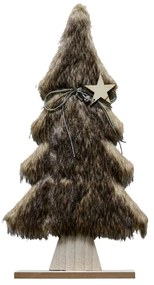 Dekoračný vianočný stromček s kožušinou LUSH 41 cm - rôzne farby Farba: Hnedá