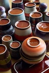 Set 4ks retro hrnček na Cappuccino 70s Solid - Ø 9,5 * 12 * 8,5 / 300 ml