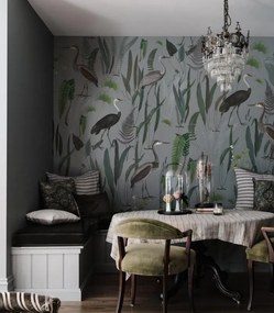 WALLCOLORS Calm Heron Mint wallpaper - tapeta POVRCH: Prowall Canvas