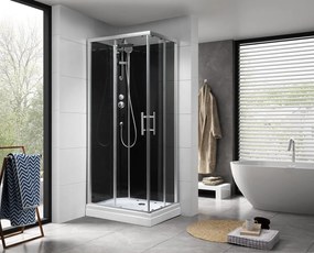 Aqualine Aqualine, GRANVIK obdĺžnikový sprchový box 700x900x2180mm, číre sklo, GG70X90