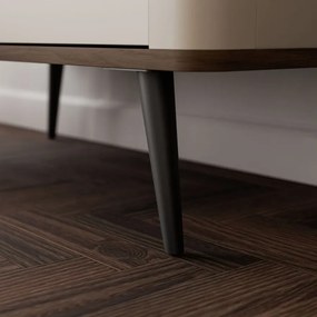 Moderná komoda NICOLA 90 cm kašmír + sivý kameň