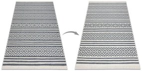 Koberec TWIN 22996 Geometrický antracit / krém