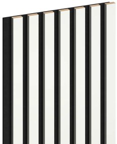 Mexen Lam-F, akustické stenové lamely 275 × 31,5 cm, filc 6 mm, biela lesklá, S105-275317-2812-054