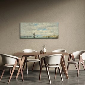 Obraz - Eugène Boudin, Coast of Brittany, reprodukcia (120x50 cm)