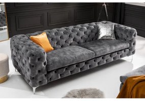 Sedacia súprava 41134 240cm Modern Barock - Zamat Šedá - Komfort-nábytok