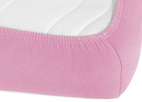Jersey napínacie prestieradlo na vysoký matrac JR-008 Ružová lila 80 x 200 - výška 30 cm