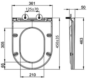 Sapho Sapho, AVIS WC sedátko, SLIM, Soft Close, Easy Take, biela, PCS106