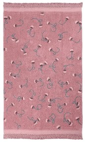 Ružový prateľný ručne tkaný bavlnený detský koberec 140x210 cm English Garden Ash Rose – Lorena Canals