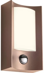 Redo 90487 - LED Vonkajšie nástenné svietidlo so senz. WARP LED/8W/230V IP44 hnedá