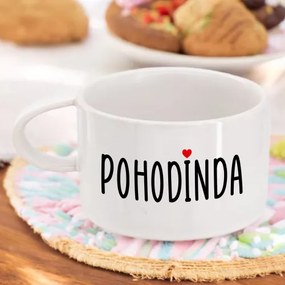 Biely hrnček makronka - Pohodinda