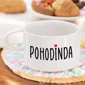 Biely hrnček makronka - Pohodinda