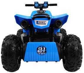 RAMIZ Elektrická štvorkolka QUAD SPORT RUN 4x4- modrá + LED + Rádio MP3