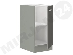 Dolná kuchynská skrinka Milo  40 D 1F BB (sivá + sivý lesk). Vlastná spoľahlivá doprava až k Vám domov. 1122661