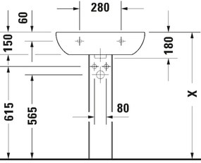 Duravit 23106000002 - Závesné umývadlo D-CODE 60x46 cm keramika/lesklá biela