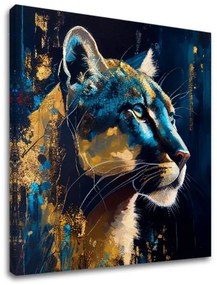Dekoratívna maľba na plátne - PREMIUM ART - Silent Puma's Gaze