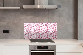 Nástenný panel  ružové vtáky 125x50 cm