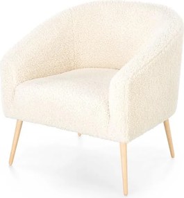 Relaxačné kreslo Goldie 2 (krémová + prírodná). Vlastná spoľahlivá doprava až k Vám domov. 1039476