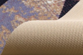 Protišmykový behúň DIGITAL - WEAVES Vlny, béžový / ružový