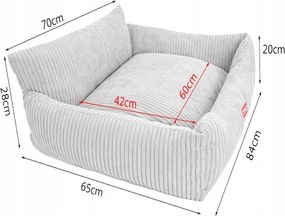 Pelech pre psa / mačku L - Menčester gaučík - svetlá sivá