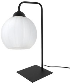 Stolná lampa Costa, 1x biele sklenené tienidlo, b