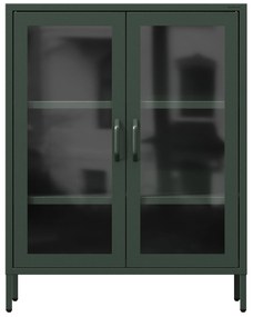 Vitrína GINA, 800 x 1015 x 400 mm, Modern: fľaškovo zelená farba