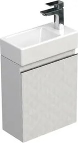 Kúpeľňová skrinka s umývadlom SAT Cube Way 3D 40x47,5x20 cm biela mat CUBE3D40DPB