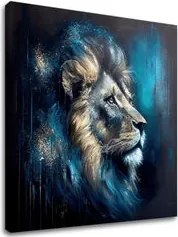 Dekoratívna maľba na plátne - PREMIUM ART - Lion's Strength and Grace