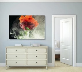 Obraz ruža s abstraktnými prvkami - 120x80
